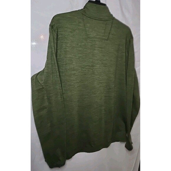 Ruff Hewn Adventure Tech Long Sleeve Shirt, Outdoor ¼ Zip Sz Large, Hunter Green - Picture 7 of 8